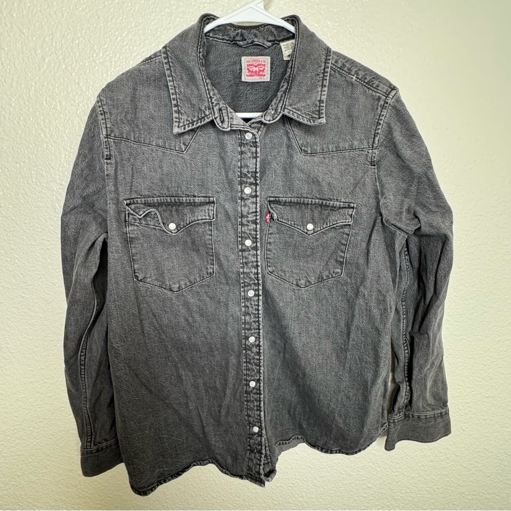 Levi's Men's Gray Denim Shirt